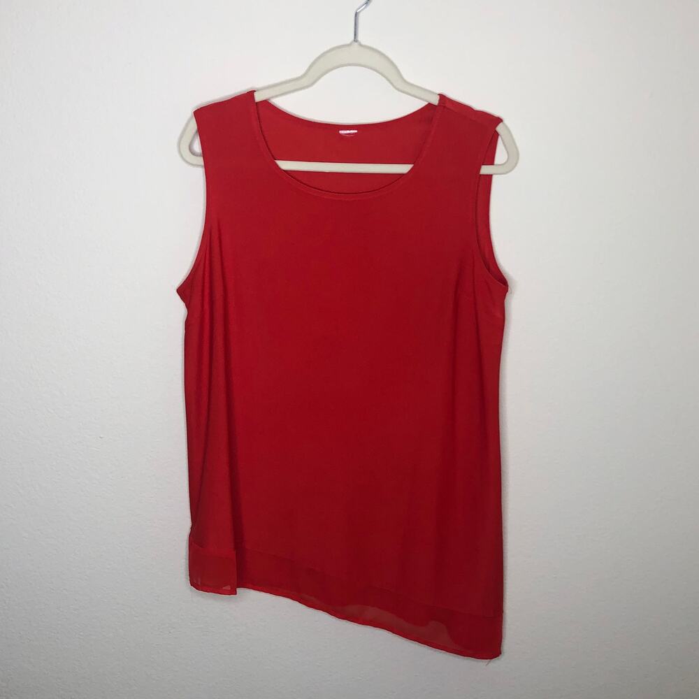 Red Asymmetrical Tank Large